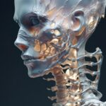 Her skin is completely translucent with Glowing luminescent Bones, by Alexander ...