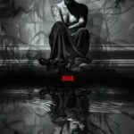 Gray and black hauntingly beautiful movie poster for "ATHENE", showing elegant s...