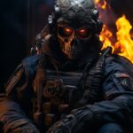 call of duty modern warfare ghost character, holding a cigarette, standing next ...