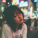 Midjourney prompt: Gen Z woman Shibuya Scramble...