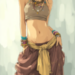 Midjourney prompt: a drawing of a woman...