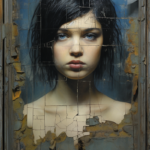 10 a painting of a young girl...