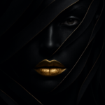 6 a stylized close up portrait of...