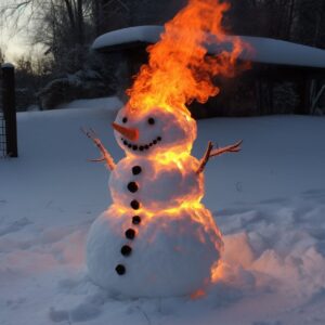 First time you see burning snowsnow is on firesnowman is on fire --v 5.0by folg...
