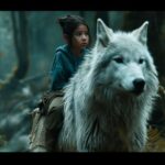 shot from 80s movie sciencefiction by stephen spielberg,a five year old girl, da...