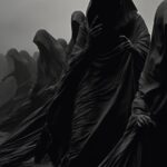 Hooded figures, photography by Sebastião Ribeiro Salgado --ar 9:16 --s 125 --c 2...