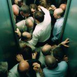 After work uncanny photography , topdown aerial view, odd sleepy quirky couples,...