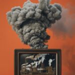 ward-winning, art deco photography, hyper realistic, tv object in the middle of ...