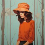 Press if you likeEl - shaded animation, a woman, outlined minimalism, delicate p...
