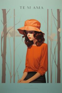 Press if you likeEl - shaded animation, a woman, outlined minimalism, delicate p...