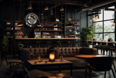 Home minimal interior design, Sublime, Coffee House/ Cafe, Gadgetpunk, wide - an...