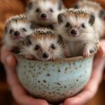 A 45 degree animal photography of a minimalist white soup bowl filled with smili...