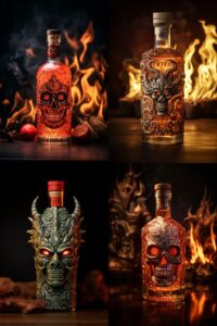 ifrit mezcal bottle product photography --ar 2:3#Product_displayby thunderlight ...