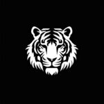 #vector_stylesimple, minimalist, logo design for a tiger --ar 1:1 --v 6.0-simple...