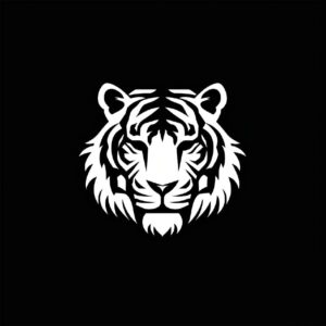 #vector_stylesimple, minimalist, logo design for a tiger --ar 1:1 --v 6.0-simple...
