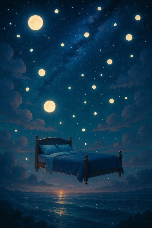 شب بخیر کیهانیآسمانی پر از ماه‌های کوچک...