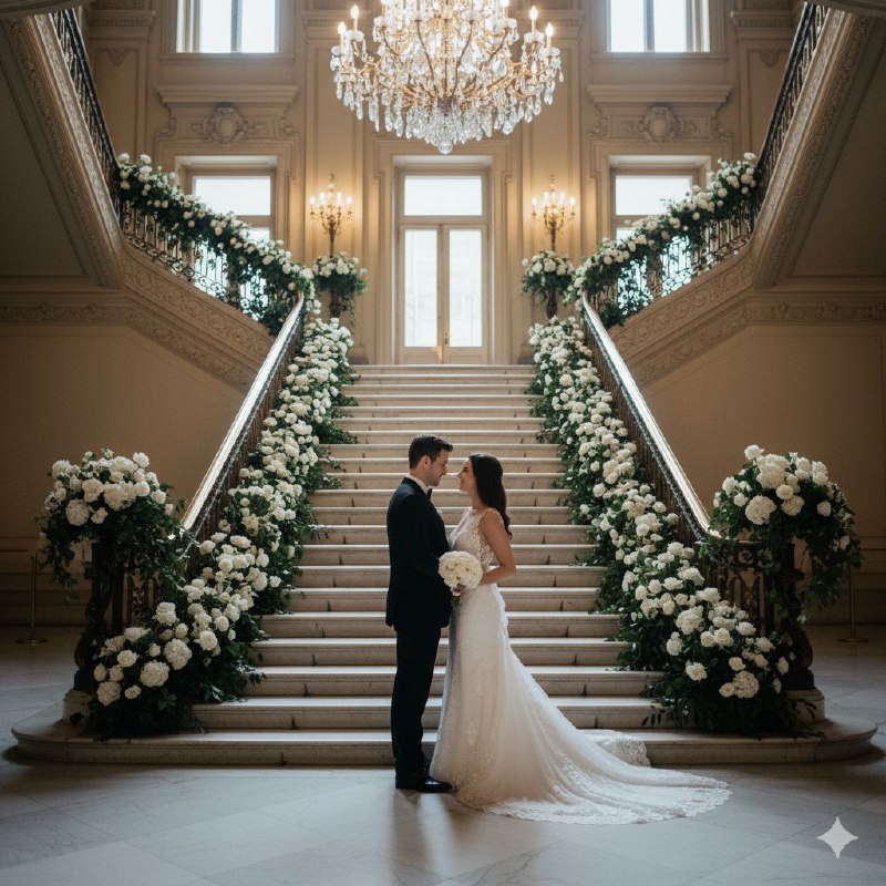 عکس عروسی سینمایی زوجی نزدیکِ هم پایینِ...