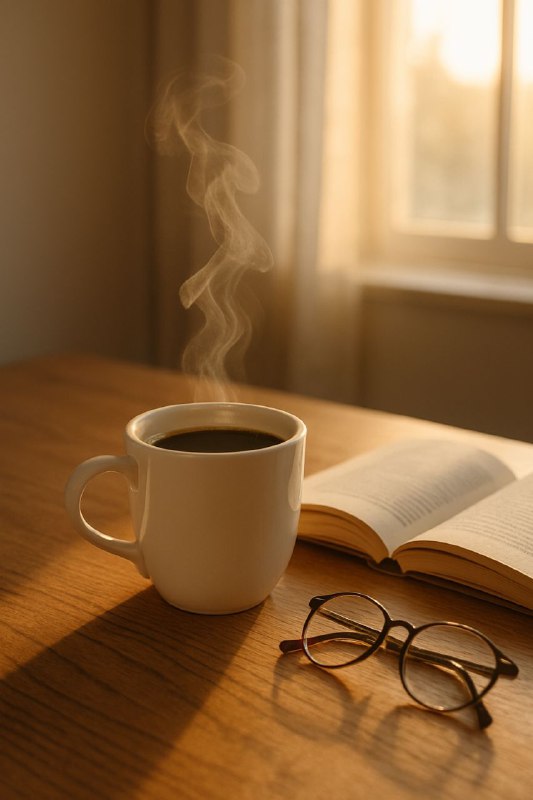 قهوه صبحگاهی مینیمالیک فنجان قهوه داغ روی...