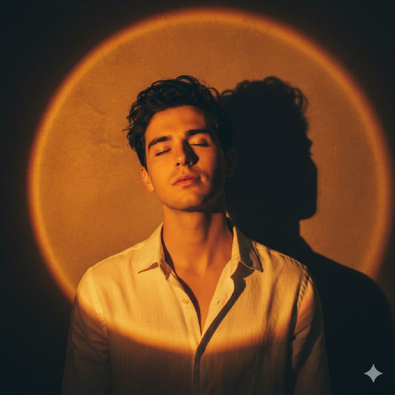 پرامپت Moody studio portrait of the uploaded...