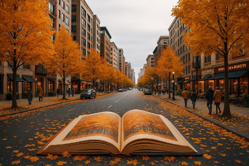 پرامپت طراحی عکس به سبک شهر پاییزی«یک...