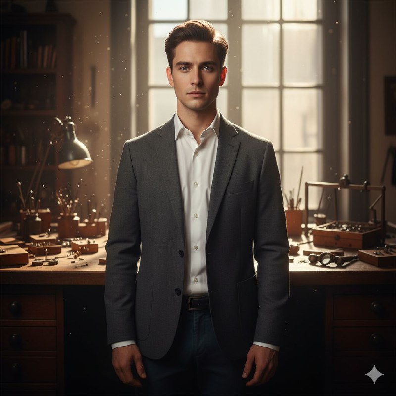 پرتره تمام‌رخ مردانه مرد جوان تمام‌رخ روبه‌دوربین...