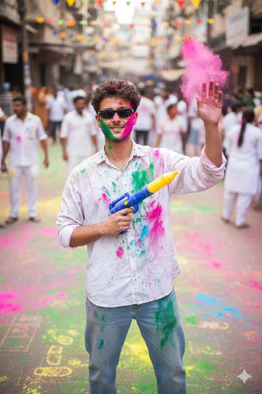 “prompt 4 TOP”: “Ultra real Holi photo...