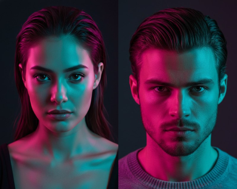 متن پرامپت:A high‑fashion editorial portrait of a...