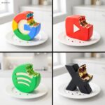 لوگویِ کیکی  NANO BANANA PROGenerate a hyper-realistic digital illustration of a...