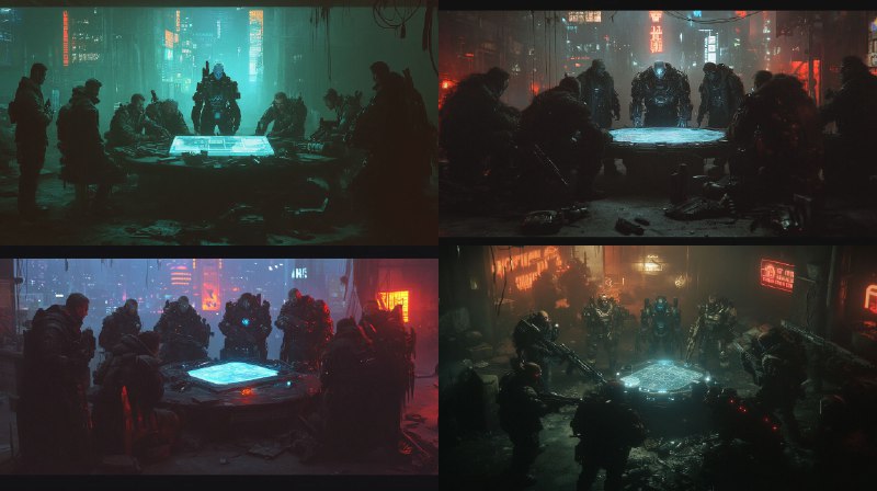 Prompt:cyberpunk underworld abandoned factory turned into cyborg...