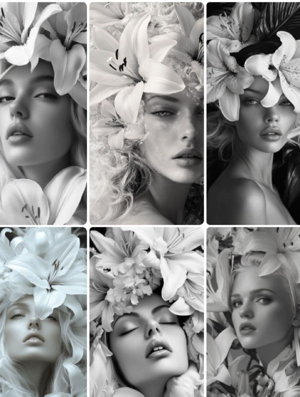 Промпт:a woman with a flower in her...