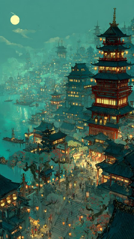 Японский мегаполисГенерируем красочную Японию с помощью Midjourney:in...