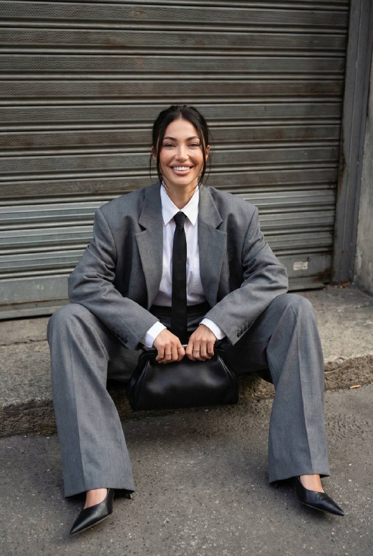 Oversized Suit Street Style Меню создать изображение...