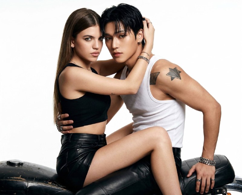 High fashion editorial portrait of an attractive...