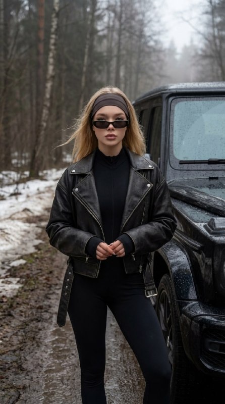 Создаем фото у авто в туманном лесуВажно!...