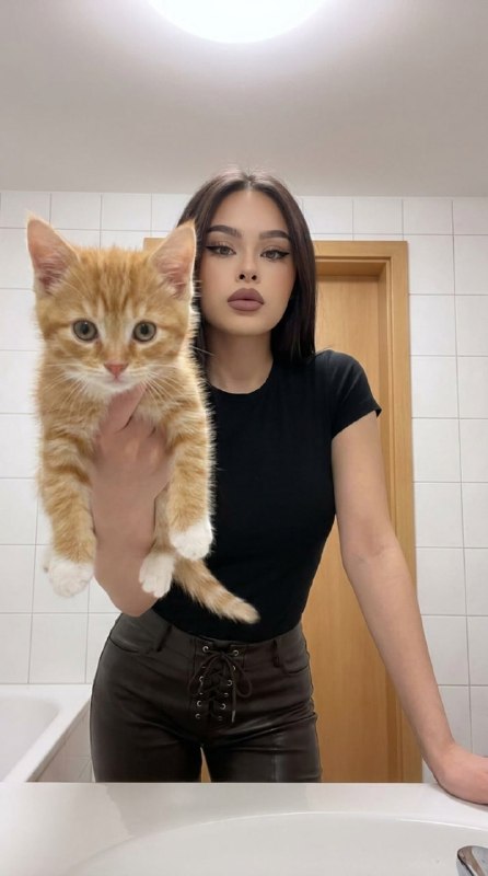 Делаем селфи на котенкаВажно! Чтобы добиться такого...