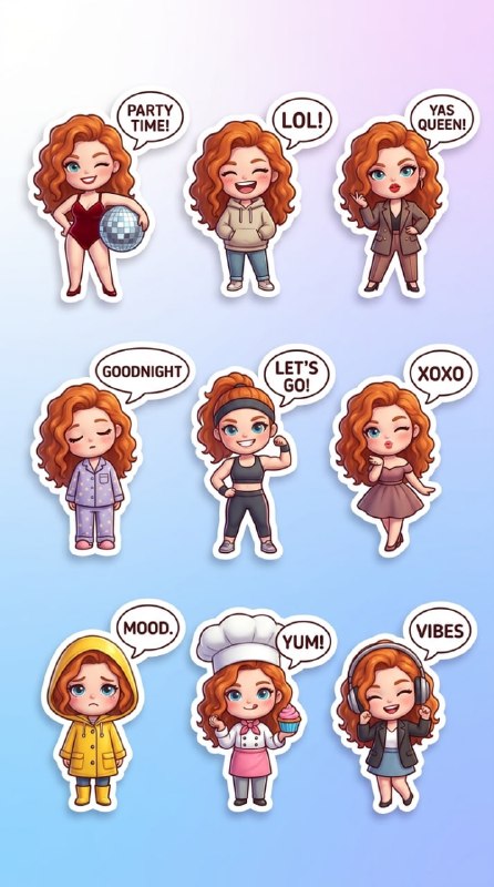 Милые стикерыГенерируем очень милые стикеры с вашей...