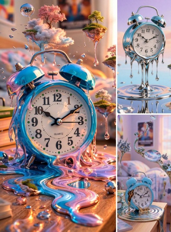 Промпт:An over detailed surreal transformation in which...