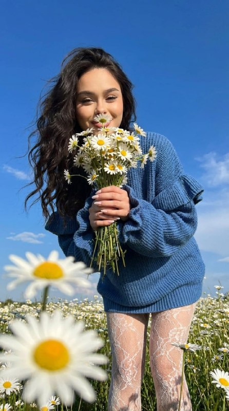 Создаем яркое фото с букетом ромашекВажно! Чтобы...