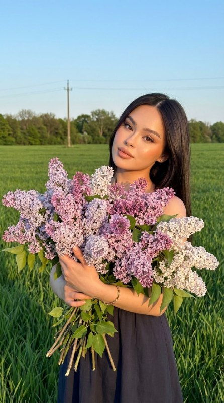 Создаем фото с букетом сирениВажно! Чтобы добиться...