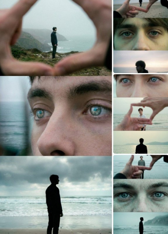 Промпт:Cinematic triptych with melancholic undertones person from...