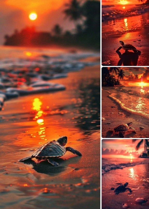 Промпт:Small shiny turtle crawling to the top...
