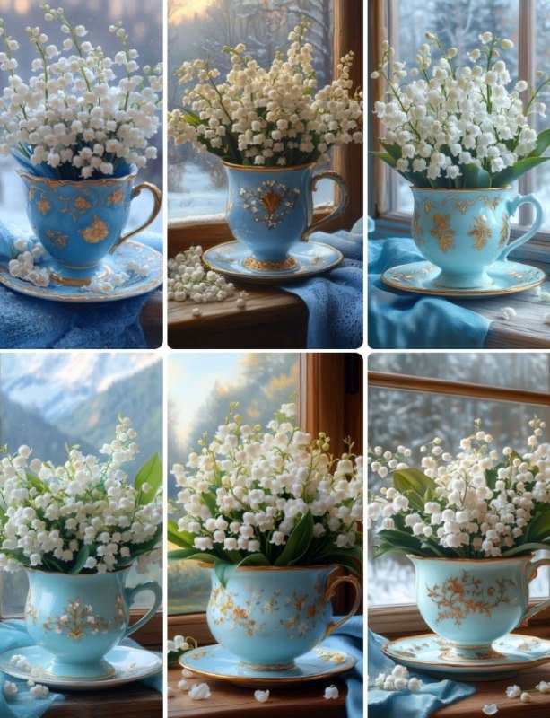 Промпт:Hyper realistic airbrush of lilies of the...