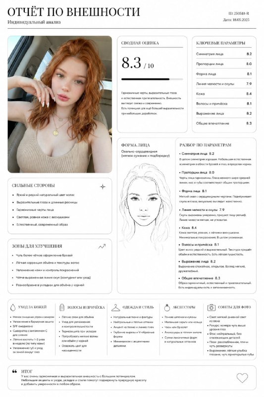Анализ внешностиПроводим оценку вашей внешности с помощью...