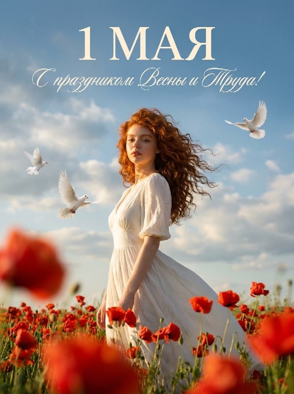 С 1 мая!Поздравляем своих близких открытками с...